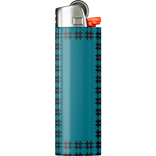 BIC® J26 Digital Wrap Feuerzeug , BiC, atlantikblau / schwarz, Delrin®, Stahl, 2,50cm x 1,50cm x 8,20cm (Länge x Höhe x Breite), Bild 1