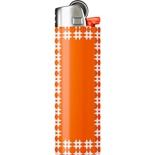 BIC® J26 Digital Wrap Feuerzeug , BiC, orange / weiss, Delrin®, Stahl, 2,50cm x 1,50cm x 8,20cm (Länge x Höhe x Breite), Bild 1