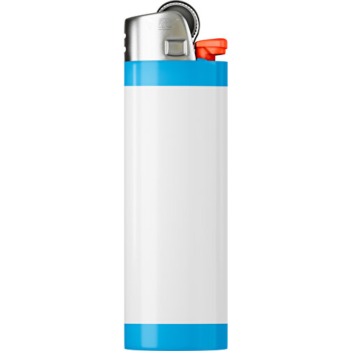 BIC® J26 Digital Wrap Feuerzeug , BiC, weiss / himmelblau, Delrin®, Stahl, 2,50cm x 1,50cm x 8,20cm (Länge x Höhe x Breite), Bild 1