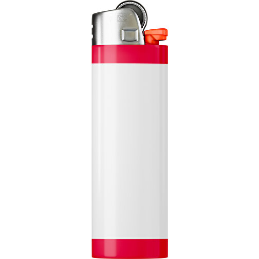 BIC® J26 Digital Wrap Feuerzeug , BiC, weiss / ampelrot, Delrin®, Stahl, 2,50cm x 1,50cm x 8,20cm (Länge x Höhe x Breite), Bild 1