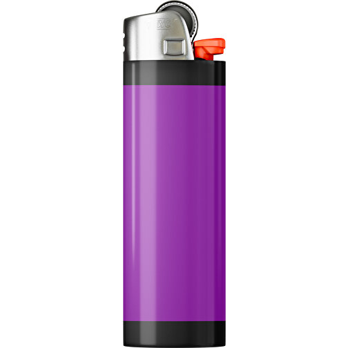 BIC® J26 Digital Wrap Feuerzeug , BiC, dunkelmagenta / schwarz, Delrin®, Stahl, 2,50cm x 1,50cm x 8,20cm (Länge x Höhe x Breite), Bild 1