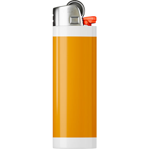 BIC® J26 Digital Wrap Feuerzeug , BiC, kürbisorange / weiss, Delrin®, Stahl, 2,50cm x 1,50cm x 8,20cm (Länge x Höhe x Breite), Bild 1