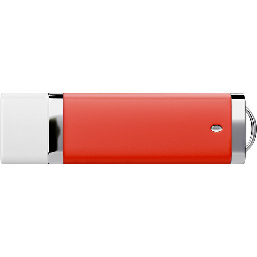 PromoPerfect USB-STICK 2.0 PLASTIK , rot / weiß MB , 32 GB , Gummiplastik, Kunststoff MB , 7,00cm x 0,70cm x 2,00cm (Länge x Höhe x Breite), Bild 2