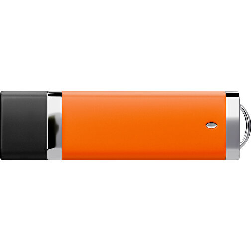 PromoPerfect USB-STICK 2.0 PLASTIK , orange / schwarz MB , 2 GB , Gummiplastik, Kunststoff MB , 7,00cm x 0,70cm x 2,00cm (Länge x Höhe x Breite), Bild 2