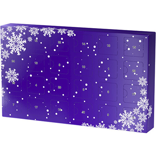 Wachsender Adventskalender , violet / weiss, Papier, Saatgut, 33,50cm x 19,90cm x 4,50cm (Länge x Höhe x Breite), Bild 1