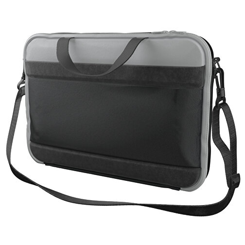 Laptoptasche Stripe , schwarz / hellgrau, Sublimation-fabric 200g - Polyester (PU), 36,00cm x 28,00cm x 5,00cm (Länge x Höhe x Breite), Bild 1