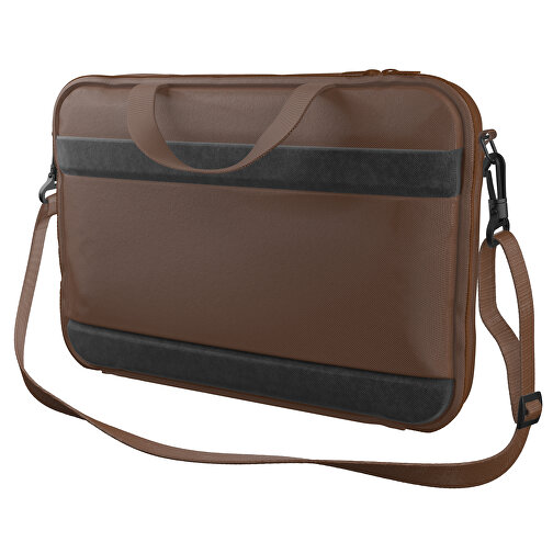 Laptoptasche Stripe , nougatbraun, Sublimation-fabric 200g - Polyester (PU), 36,00cm x 28,00cm x 5,00cm (Länge x Höhe x Breite), Bild 1