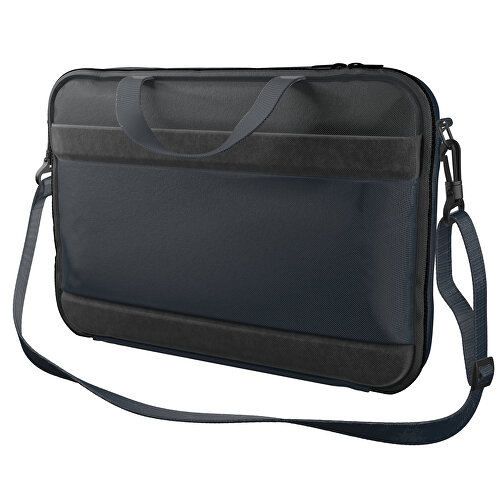 Laptoptasche Stripe , heidelbeerblau / schwarz, Sublimation-fabric 200g - Polyester (PU), 36,00cm x 28,00cm x 5,00cm (Länge x Höhe x Breite), Bild 1