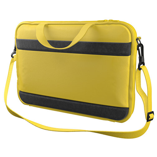 Laptoptasche Stripe , zitronengelb, Sublimation-fabric 200g - Polyester (PU), 36,00cm x 28,00cm x 5,00cm (Länge x Höhe x Breite), Bild 1