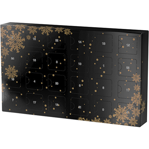 Wachsender Adventskalender , schwarz / gold, Papier, Saatgut, 33,50cm x 19,90cm x 4,50cm (Länge x Höhe x Breite), Bild 1