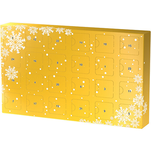 Wachsender Adventskalender , sonnengelb / weiss, Papier, Saatgut, 33,50cm x 19,90cm x 4,50cm (Länge x Höhe x Breite), Bild 1