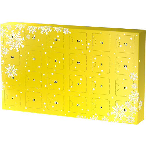 Wachsender Adventskalender , gelb / weiss, Papier, Saatgut, 33,50cm x 19,90cm x 4,50cm (Länge x Höhe x Breite), Bild 1