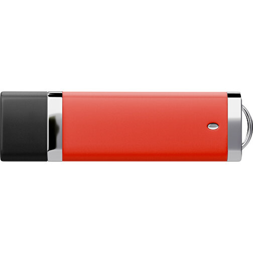 PromoPerfect USB-STICK 2.0 PLASTIK , rot / schwarz MB , 1 GB , Gummiplastik, Kunststoff MB , 7,00cm x 0,70cm x 2,00cm (Länge x Höhe x Breite), Bild 2