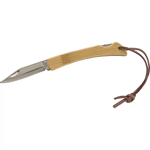 Couteau pliable en acier inoxydable et bambou Beckett, Image 2