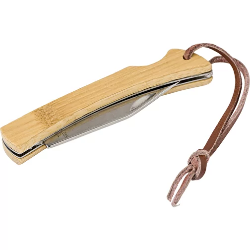 Couteau pliable en acier inoxydable et bambou Beckett, Image 3