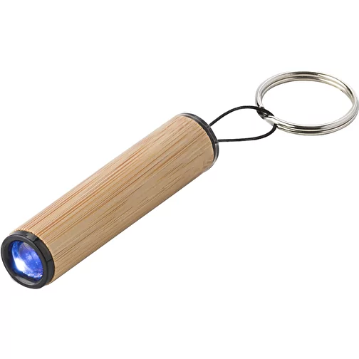 Mini lampe de poche en bambou avec porte-clés Ilse, Image 2