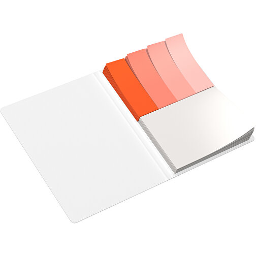 Softcover Haftnotiz-Set Mina , orange / schwarz, Papier, 10,50cm x 0,60cm x 7,50cm (Länge x Höhe x Breite), Bild 3