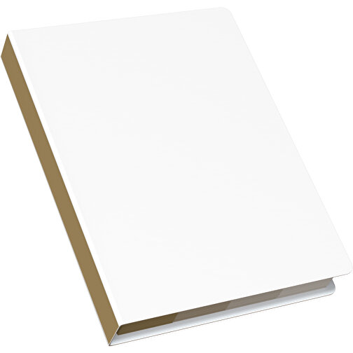 Softcover Haftnotiz-Set Stacey , weiss / gold, Papier, 10,60cm x 1,00cm x 7,60cm (Länge x Höhe x Breite), Bild 2