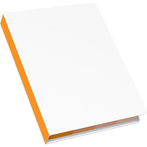 Softcover Haftnotiz-Set Stacey , weiss / kürbisorange, Papier, 10,60cm x 1,00cm x 7,60cm (Länge x Höhe x Breite), Bild 2