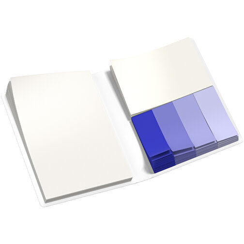 Softcover Haftnotiz-Set Stacey , blau / schwarz, Papier, 10,60cm x 1,00cm x 7,60cm (Länge x Höhe x Breite), Bild 3