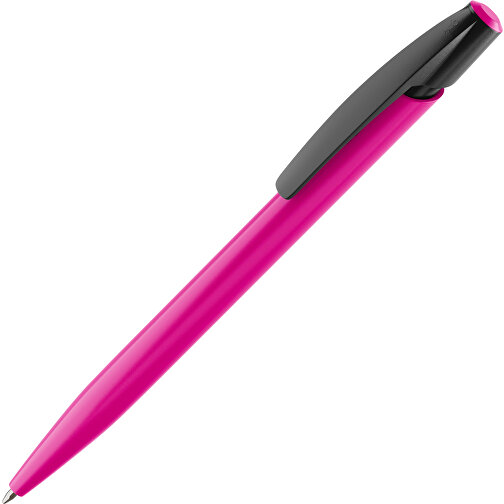 BIC® Media Clic Kugelschreiber Siebdruck , BiC, fuchsia / schwarz, Kunststoff, 14,70cm x 1,30cm (Länge x Breite), Bild 1