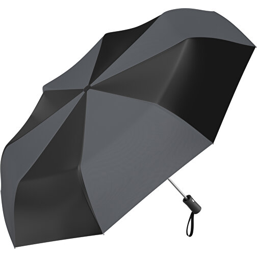 Regenschirm AO Paris , schwarz / dunkelgrau, 100% Polyester pongee, 31,00cm (Länge), Bild 1