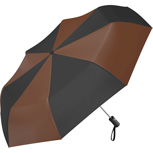 Regenschirm AO Paris , dunkelbraun / schwarz, 100% Polyester pongee, 31,00cm (Länge), Bild 1