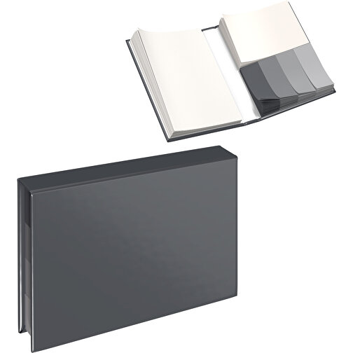 Hardcover Haftnotiz-Set Ana , dunkelgrau, Papier, 10,50cm x 1,50cm x 7,50cm (Länge x Höhe x Breite), Bild 1