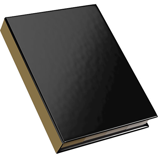 Hardcover Haftnotiz-Set Ana , schwarz / gold, Papier, 10,50cm x 1,50cm x 7,50cm (Länge x Höhe x Breite), Bild 2