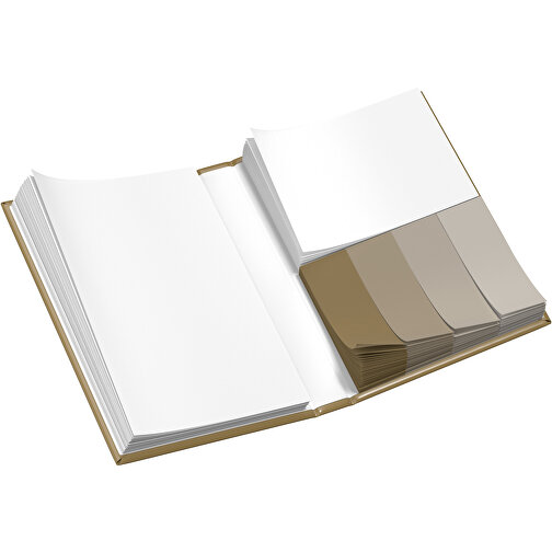 Hardcover Haftnotiz-Set Ana , gold, Papier, 10,50cm x 1,50cm x 7,50cm (Länge x Höhe x Breite), Bild 3