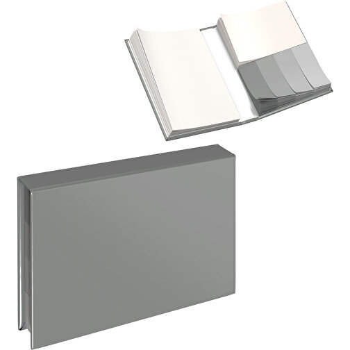 Hardcover Haftnotiz-Set Ana , grau, Papier, 10,50cm x 1,50cm x 7,50cm (Länge x Höhe x Breite), Bild 1