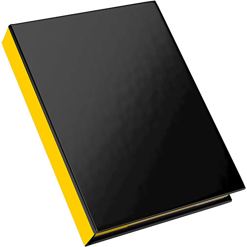 Hardcover Haftnotiz-Set Steffen , schwarz / goldgelb, Papier, 10,50cm x 1,80cm x 7,50cm (Länge x Höhe x Breite), Bild 2