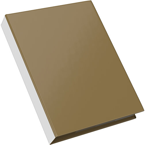 Hardcover Haftnotiz-Set Steffen , gold / weiß, Papier, 10,50cm x 1,80cm x 7,50cm (Länge x Höhe x Breite), Bild 2