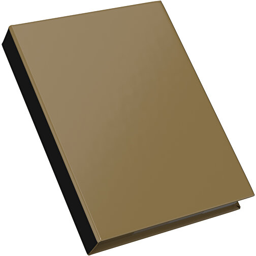 Hardcover Haftnotiz-Set Steffen , gold / schwarz, Papier, 10,50cm x 1,80cm x 7,50cm (Länge x Höhe x Breite), Bild 2