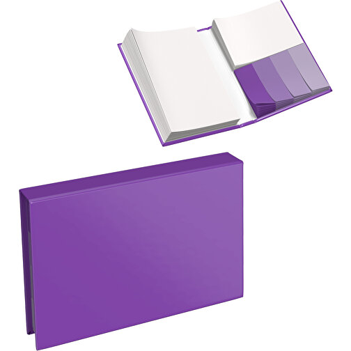 Hardcover Haftnotiz-Set Steffen , lavendellila, Papier, 10,50cm x 1,80cm x 7,50cm (Länge x Höhe x Breite), Bild 1