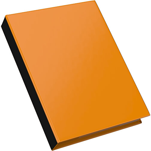 Hardcover Haftnotiz-Set Steffen , kürbisorange / schwarz, Papier, 10,50cm x 1,80cm x 7,50cm (Länge x Höhe x Breite), Bild 2