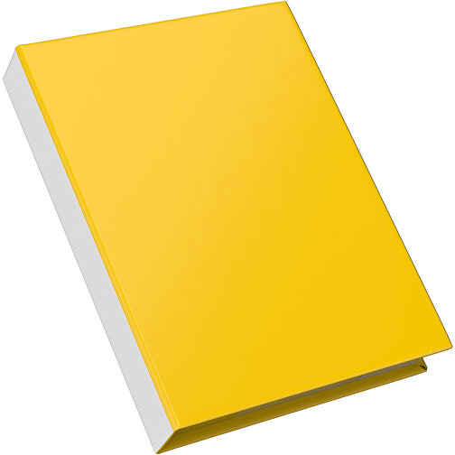 Hardcover Haftnotiz-Set Steffen , goldgelb / weiss, Papier, 10,50cm x 1,80cm x 7,50cm (Länge x Höhe x Breite), Bild 2