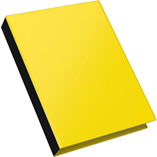 Hardcover Haftnotiz-Set Steffen , gelb / schwarz, Papier, 10,50cm x 1,80cm x 7,50cm (Länge x Höhe x Breite), Bild 2