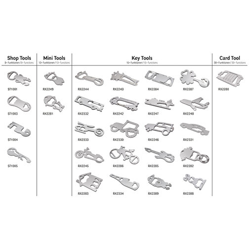 ROMINOX® Key Tool Tractor / Traktor (18 Funktionen) , Edelstahl, 6,10cm x 0,23cm x 4,00cm (Länge x Höhe x Breite), Bild 11