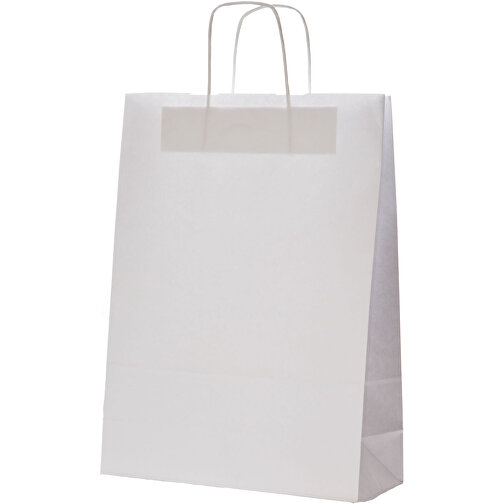 Bolsas kraft Papel blanco, asas retorcidas, Imagen 1