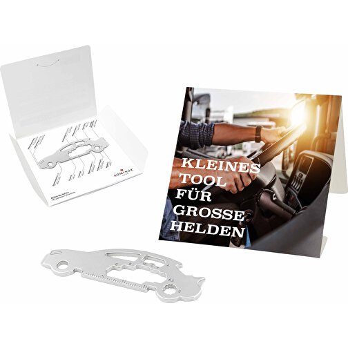 ROMINOX® Key Tool Car / Auto (18 Funktionen) Große Helden , Edelstahl, 7,50cm x 0,23cm x 2,50cm (Länge x Höhe x Breite), Bild 1