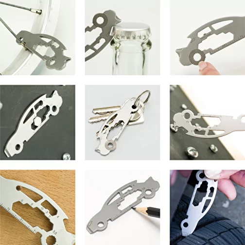 Set de cadeaux / articles cadeaux : ROMINOX® Key Tool Car/Voiture (18 functions) emballage à motif, Image 3