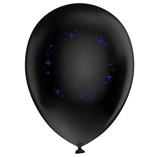 Standardluftballon In Kleinstmengen , schwarz / violet, Naturkautschuk, , Bild 1