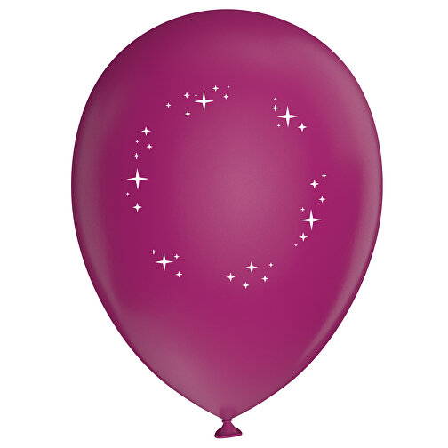 Standardluftballon In Kleinstmengen , grape violet / weiß, Naturkautschuk, , Bild 1