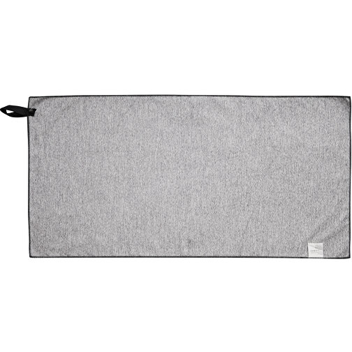 Mikrofaser Sport-Handtuch SPORTY , grau, schwarz, 80% Polyester / 20% Polyamid, 80,00cm x 40,00cm (Länge x Breite), Bild 3