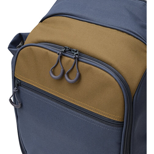 Picknick-Rucksack SMART TRIP , blau, braun, 600 / 300 Polyester / Kunststoff / Baumwolle, 43,00cm x 19,00cm x 37,00cm (Länge x Höhe x Breite), Bild 10