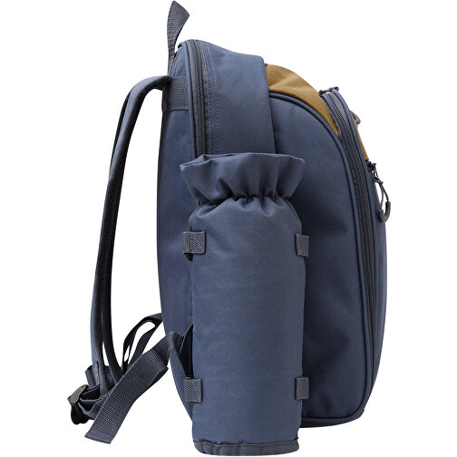 Picknick-Rucksack SMART TRIP , blau, braun, 600 / 300 Polyester / Kunststoff / Baumwolle, 43,00cm x 19,00cm x 37,00cm (Länge x Höhe x Breite), Bild 4