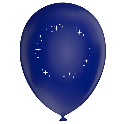 Standardluftballon In Kleinstmengen , dunkelblau / weiss, Naturkautschuk, , Bild 1