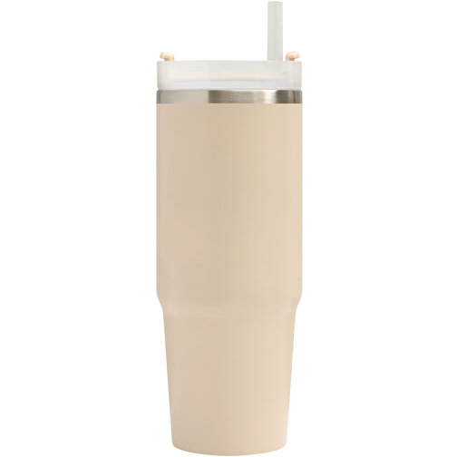 Vakuum-Trinkbecher DRINK DELUXE , beige, Edelstahl / Silikon / Kunststoff, 24,00cm (Länge), Bild 4