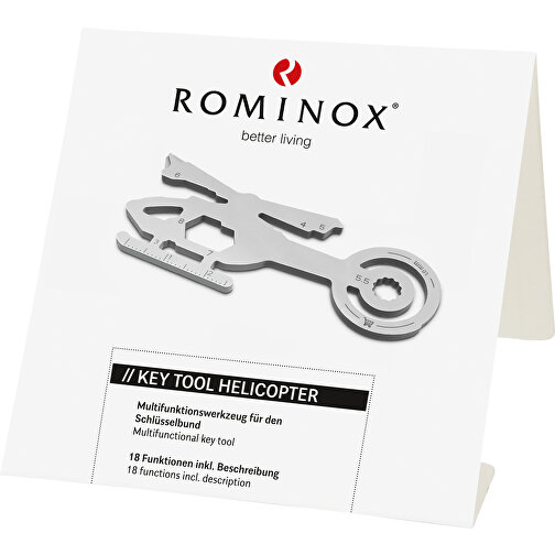 ROMINOX® Key Tool // Helicopter - 18 Funktionen , Edelstahl, 3,05cm x 0,23cm x 7,45cm (Länge x Höhe x Breite), Bild 4